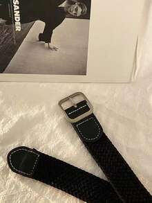 Cinturón elástico de cintura, cinturón tejido de lona para mujeres y hombres - Multicolor - Ver 9