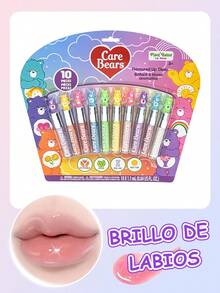 10 Pieza Brillo Labial A Base De Plantas De Favores De Fiesta Para NiñAs, Primer Set De Maquillaje Para NiñA, Brillo De Labios Con Sabor A Frutas, Brillante E Hidratante, Para Uso Diario, Lindo Regalo,Perfecto Para Fiestas, Fiestas De Pijamas Y Regalos De CumpleañOs, Edades 3+ - Multicolor - Ver 1