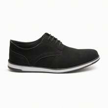 Kit Of 2 Pairs Of Men's Suede Oxford Derby Dress Shoes. - 黑色絨面革 - 查看 4
