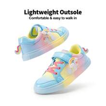 Toddler/Little Kids Rainbow Storybook Sneakers Casual Walking Sneakers Hook Loop School Shoes - 藍色 - 查看 9