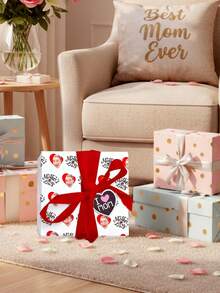 1pc Custom Holiday Wrapping Paper Roll With Personalized Name Print Floral Pattern Gift Wrap Decorative Paper For Gift Boxes Bags 2 Sizes Available For Valentine Mothers Day Christmas Spring Festival Bunny Eggs Easter - Mother's Day Style 5 - View 4