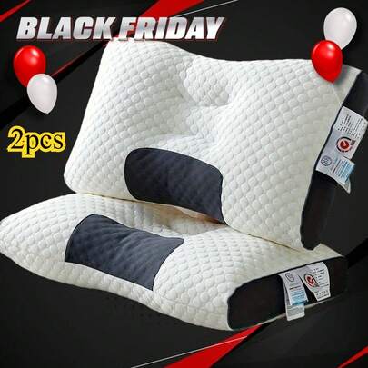 2 Stück Nackenkissen, Ergonomisches Nackenkissen, Standard-Sofakissen, Seite, Rücken- und Bauchkissen, Perfekte Zuhause-Bettwäsche, Wohnzimmer und Schlafzimmer Dekoratives Schlafkissen