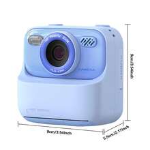 即时数码相机，1080P双镜头自拍数码相机，附赠打印纸和32G存储卡，礼品玩具，紫色/蓝色/粉色 - 彩色 - 查看 6