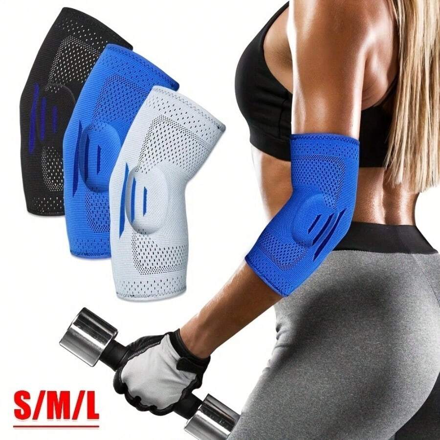 1 Elbow Guard With Built-In Elbow Pads And Compression Sleeves, Suitable For Basketball, Fitness, Golf And Other Sports. Unisex Elbow Guard Sleeves. Gifts From Family Members Or Friends - 彩色 - 查看 1