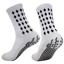 2双加厚足球/运动袜，成人防滑缓冲透气运动袜 - 彩色 - 查看 4