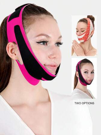 1条女士V型提拉紧致绷带，可重复使用睡眠瘦脸带