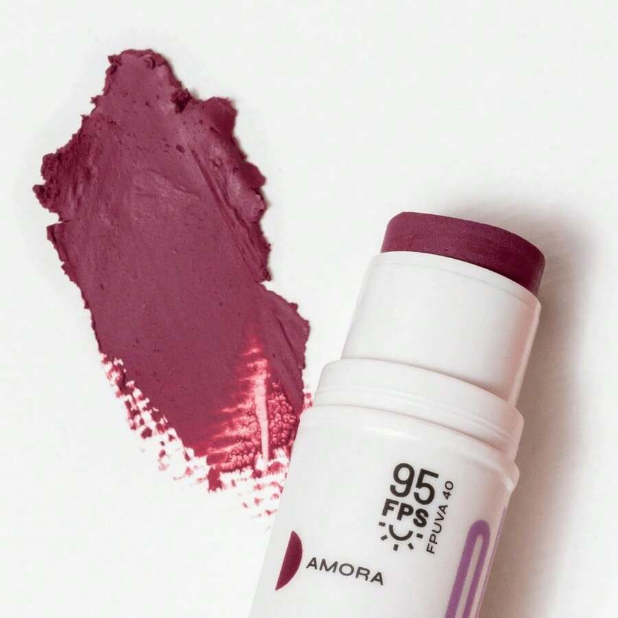 Ollie 3-In-1 Blush, Lipstick, And Eyeshadow SPF 95 Blackberry - quả mâm xôi - Xem 1