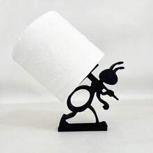 1pc Ant Shaped Toilet Paper Holder, Suitable For Living Room, Camping, BBQ, Bathroom Storage, Freestanding Bathroom Tissue Dispenser, Cute Bathroom Decor, Fun Tissue Paper Rack - Multicolor - View 4