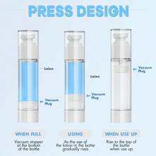 Vacuum-Sealed Portable Press-Type Travel Lotion Bottle|Sealed Leak-Proof Design, Compact And Lightweight For Easy Carrying, Ideal For Business Trips And Vacations To Transport Skincare And Toiletries. - Multicolor - View 5