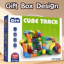 Transformable Building Blocks Track Car Toy, STEM Educational Toy Set For Children