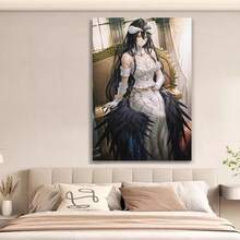 Framed Anime Poster Overlord Albedo Poster Sexxy Elegant Room Aesthetic Canvas Art Posters And Wall Art Pictures Printed Modern Home Bedroom Decoration Modern Art Room Decoration For Bedroom, Living Room, Corridor, Office, Ideal Gift, Canvas Printing   Room Decor - Đóng khung - Xem 5