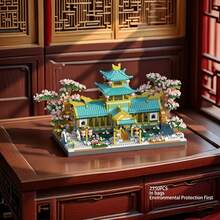 New Bonsai Cherry Blossom Tree House Decoration Set, 14+ Teens DIY Micro Particle Building Model, Bonsai Cherry Blossom Tree House Assembly Building Block Set, ABS Material, Multi-Function Building Block Pliers Disassembler, Desktop Home Decor, Halloween/Christmas/Thanksgiving/New Year Gift