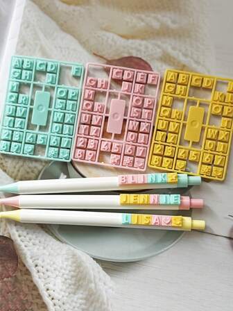 This 3-Piece Adorable DIY Letter Pen Set Includes Heart, Number, Star, And Sun Shapes. A Fun Puzzle Pen Set, Suitable For Students, Teachers, Brides, Graduations, Christmas Gifts, Office Supplies, And Idol Accessories. Includes Black Ink. Ideal For Graduations, Teacher Gifts, Fun Designs, Interesting Stationery, High-Quality Ink, Smooth Ink Flow, Face Pens, Heart And Star Pens, Perfect For Office Workers And Stationery Enthusiasts.