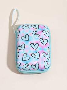 彩色爱心数据线装饰防护电缆断裂爱心收纳袋带拉链挂绳 - 彩色 - 查看 3