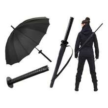 ELE-GATE Paraguas Sombrilla Katana Samurai  Lluvia Agua Color Negro - Multicolor - Ver 3