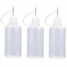 1/3pcs Precision Tip Glue Bottles, Plastic Dropper Bottles With Needle Tip Caps, Refillable And Easy To Squeeze, Suitable For Small Bonding Delicate Projects, Paper Craft DIY Handwork (30/50ml), Durable And Stylish