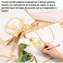 Juego de 20 Bolsas de Regalo con Mariposas| Impreso en Foil, Perfecto para Fiestas de Cumpleaños, Bodas, Día de la Madre y Temporada de Graduación, Regalos Ideales para Amigos y Familia - Blanco de Phnom Penh - Ver 13