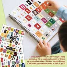 3000+ 片彩色小字母拼贴贴纸，28 张自粘迷你字母贴纸，可自由组合单词，适用于卡片、笔记本装饰 - 彩色 - 查看 3