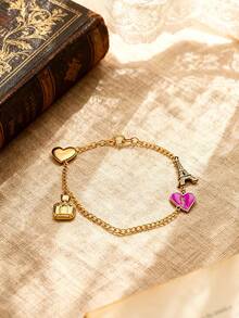 Yves Saint Laurent Lady's Mobile Phone Decorative Chain, Key Decorative Chain, Sweet And Cute, Exquisite, High Quality, Suitable For Daily Use, Gift For Friends, Gift For Festivals, Gift For Anniversaries - Gold - View 8