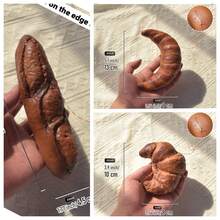 1 pièce/Lot de 3 pièces, Pain au chocolat réaliste, Croissant, Gaufre, Série de bagels, Pain sodé européen en PU, Baguette française, Pâtisserie, Sac à toast, Fournitures pour fête de vacances, Accessoires de photographie de pain réaliste - Pain au chocolat - Voir 14