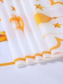 1 pereche de cuplete de stâlp de poartă din aur alb Ramadan Kareem, banner de ușă pentru decorarea petrecerii musulmane islamice, banner agățat cu stele, lună, design de felinar, agățat pe ușă pentru petrecerea Ramadan Kareem, ornament agățat Ramadan Mubarak, decorațiuni Ramadan pentru casă, decorațiuni EID Mubarak, cadou Eid Al Adha, opțiuni versatile de agățare pentru verandă, ușă, curte interioară, decor de petrecere interioară/exterioară.