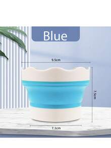 1 Stück Mini faltbarer Silikon Farbeimer, Aquarellpinsel Waschbecher, Mehrzweck Kunstbedarf - Verschiedenfarbig - Übersicht 16