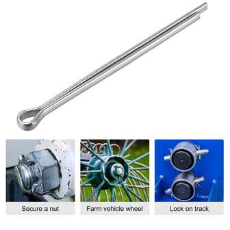 20pcs Cotter Pins, Zinc Plated/Stainless Steel Safety Pins, Multi-Size Split Pins, Machinery Axle Locating Pins, Agricultural Vehicle Wheel Locking Pins, Anti-Loosening Fasteners, Nut Locking Pins, Industrial Hardware Accessories