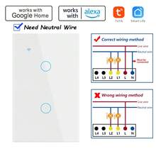 1/2/3/4 لوحة مفاتيح لمس ذكية فائقة الرقة 9مم من الزجاج المقسى، واي فاي + بلوتوث، تصميم مربع أسود وأبيض عصري بسيط، بدون إعادة توصيل، تحكم صوتي وتطبيق للتوقيت، مناسب لنظام المنزل الذكي الكامل - أبيض - مشاهدة 11