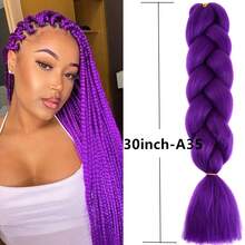 30英寸合成编织接发，1包100克渐变色编织假发，可编成马尾辫，易于造型，适用于角色扮演、摄影 - 适合所有种族，角色扮演假发，亮丽假发，弹性发带，摄影假发，时尚爱好者