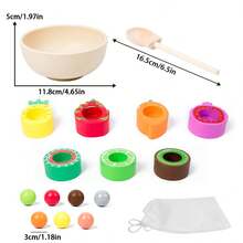 Fruit Color Sorting Toy Set, Educational Toy, Suitable For Children To Distinguish Fruit Colors. New Year Gift, Birthday Gift. - Multicolor - View 8