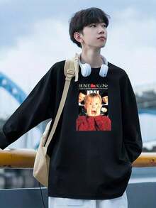 Men T-Shirts - 黑色 - 查看 2