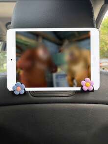 AD 2pcs Hidden Flower Car Seat Back Hooks, Multi-Functional Creative Seat Hangers & Interior Storage Organizers