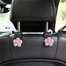 AD 2pcs Hidden Flower Car Seat Back Hooks, Multi-Functional Creative Seat Hangers & Interior Storage Organizers