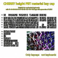 Teclas PBT, Teclas con perfil CHERRY, Juego de teclas, Transferencia que se ajusta a interruptores MX y espacio de 6.25U, Teclas para teclado, No se incluye el teclado, solo el juego de teclas. - CEREZA - Ver 14