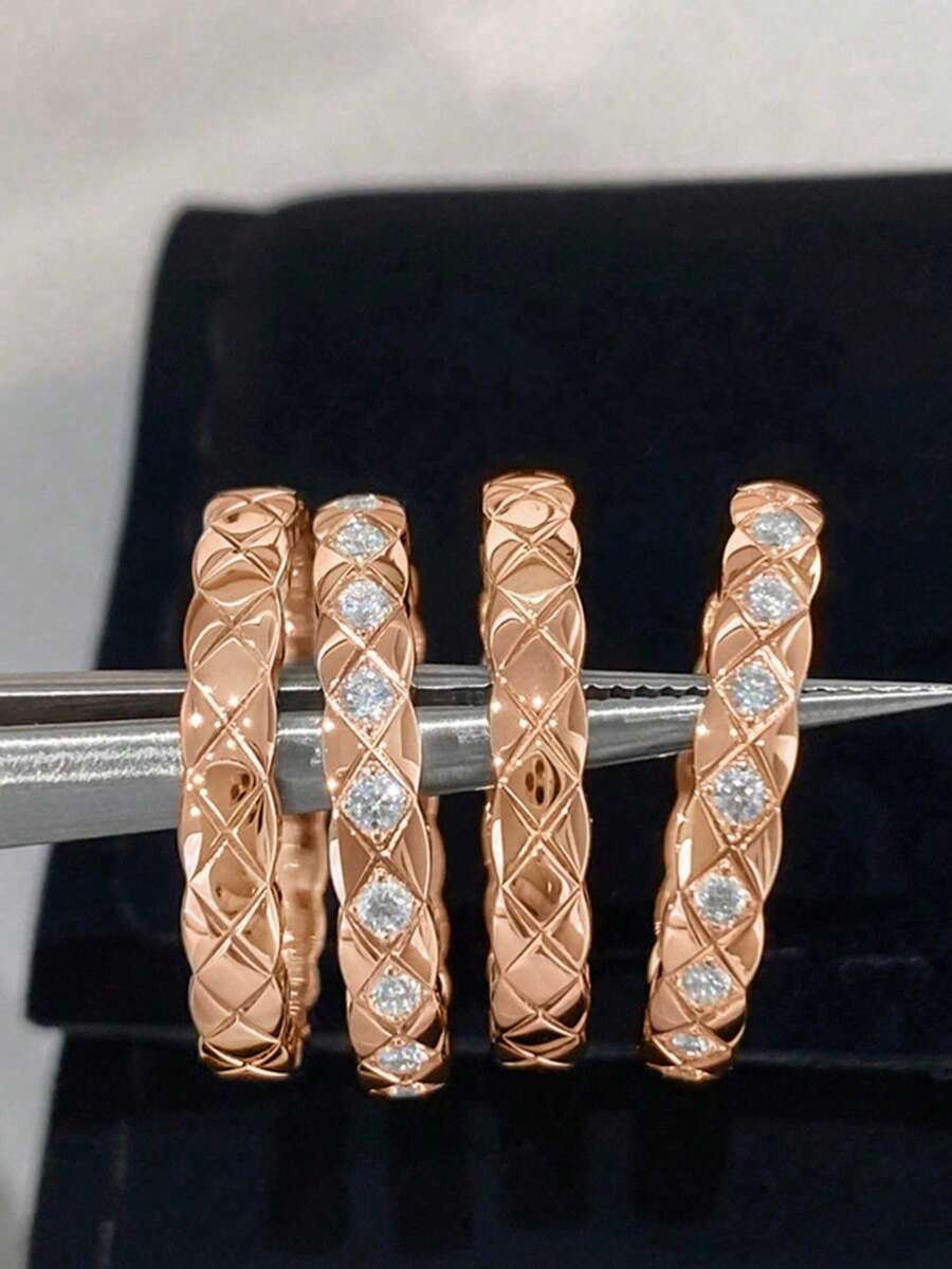 1 chiếc nhẫn kim cương, kim cương được đính trên lưới kim cương, trang sức bạc 925, nhẫn đơn thanh lịch và thời trang, trang sức tinh tế, phù hợp cho nữ, quà tặng sinh nhật, tiệc tùng theo phong cách cổ điển.