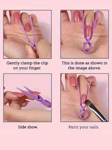 40pcs Nail Art Clip Set, Nail Polish Spill Prevention Clips, Shaping & Positioning Tools, Manicure Accessories, Spill Proof Assistants - Multicolor - View 4