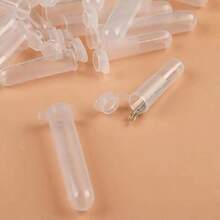 Transparente Plastikspritzen-Nadeln, 8*15mm Nähnadel-Aufbewahrungsbehälter (mit Deckel), Perlen/Knöpfe/Pailletten-Aufbewahrungsbox, Stickerei-Perlen-Nadelhalter, transparente Nadelflaschen (geeignet für Kreuzstich-Nähzubehör), Plastik-Zentrifugenröhrchen/PCR-Röhrchen 2,5 10 15 50ml EP-Röhrchen, Samenflasche, transparente farbige Kunststoffkappen-Nadelflaschen, Handnähnadel-Aufbewahrungsflasche, Mehrzweck-transparente Kunststoff-Aufbewahrungsflasche für Nähzubehör, Nadelhalter Nadelgarn-Set Aufbewahrungsflasche - Verschiedenfarbig - Übersicht 10