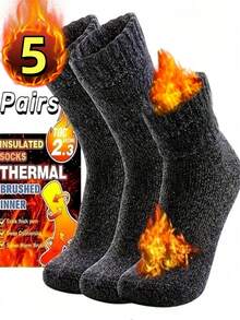 20/15/10/5/3/1 Par de Meias de Inverno Super Grossas para Homens - Presentes de Natal Confortáveis e Macios para o Pai, Adequadas para Clima Frio, Meias Longas Adequadas para Meias de Inverno Confortáveis no Inverno Frio, Adequadas para Vários Picos Glaciais, Confortáveis para o Dia a Dia, Adequadas para o Inverno Frio, Meias para Casa, Meias Esportivas Masculinas, Meias para Corrida ao Ar Livre da Moda, Meias Confortáveis Adequadas para o Dia a Dia. Adequadas para Meias de Inverno, Meias Adequadas para Todas as Estações Adequadas para o Natal, Meias de Lã Quentes Adequadas para Ambientes Frios no Inverno