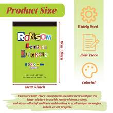 3000+ 片彩色小字母拼贴贴纸，28 张自粘迷你字母贴纸，可自由组合单词，适用于卡片、笔记本装饰 - 彩色 - 查看 2