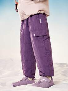 mini bala Young Girl Padded Cargo Pants Soft Warm Loose Fit Winter 2025