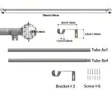 1pc Gold-Color Curtain Rod, Crystal Head Single Rod, Multiple Sizes Available, Suitable For Various Windows, Good Load-Bearing, Easy Installation, Durable, High-Quality Metal Material, Adjustable Length - Silver - View 11