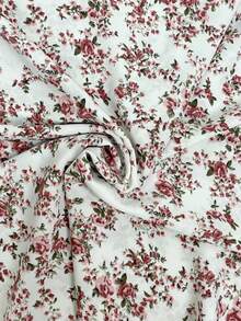 女士高腰长款碎花裙，适合度假、海滩、假日穿着，夏季优雅 - 彩色 - 查看 6