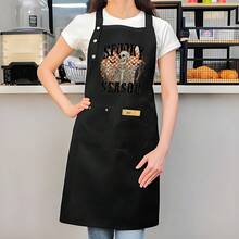 1 Piece,  Halloween Prank, Scary Polyester Apron With Pockets - Easy-To-Clean Apron - Suitable For Home Cooking, Restaurants, Food Carts, Aprons, And Chef Attire - AZX0001 - 查看 4