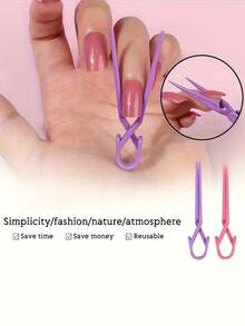 40pcs Nail Art Clip Set, Nail Polish Spill Prevention Clips, Shaping & Positioning Tools, Manicure Accessories, Spill Proof Assistants - Multicolor - View 3