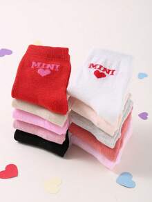 10 paires de mini chaussettes équipage bébé en forme de cœur, tenues de Thanksgiving pour filles, chaussettes de Noël pour enfants, chaussettes pour le remplissage des bas, tenues de Noël pour bébé fille, chaussettes pour le remplissage des bas pour filles, accessoires bébé, articles essentiels pour nouveau-nés, décorations de Noël, cadeau de Noël - Multicolore - Voir 2