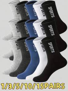 1/3/5/10/15 Pairs Of Men's Sports Socks, Fashionable Outdoor Running Socks - Multicolor - View 25