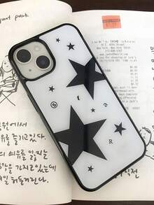 Y2K Cute Star Soft Gel Phone Case, Compatible With IPhone 17 Pro Max, 17 Pro, 17 Air, 17, 15, 16 Pro Max, 14 Pro, 13, 12, 11, Glossy Soft Shell, Gift Packaging - Black Star - View 4