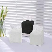 Caja de Pañuelos Cuero PU, Dispensador de Toallas Papel, Dispensador de Toallitas Sanitas, Caja Almacenamiento Pañueloscon para Dormitorio del BañO de la Oficina en el Hogar Cocina ()(Negro) - Multicolor - Ver 8