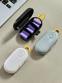 1个便携式迷你收纳盒，多功能药品/耳塞收纳盒，可爱防潮药盒，适用于钱包、背包、手提包、行李箱甚至外套口袋，方便携带维生素、鱼油、保健品等。 - 彩色 - 查看 5