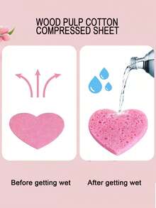 Heart-Shaped Soft Exfoliating Cleansing Sponge, Suitable For Face Cleaning, Massage, Exfoliation, Masking, Makeup Removal - Gentle Scrubbing Deep Cleansing Sponge, Fragrance-Free, Unisex, Travel Essential - Multicolor - View 4